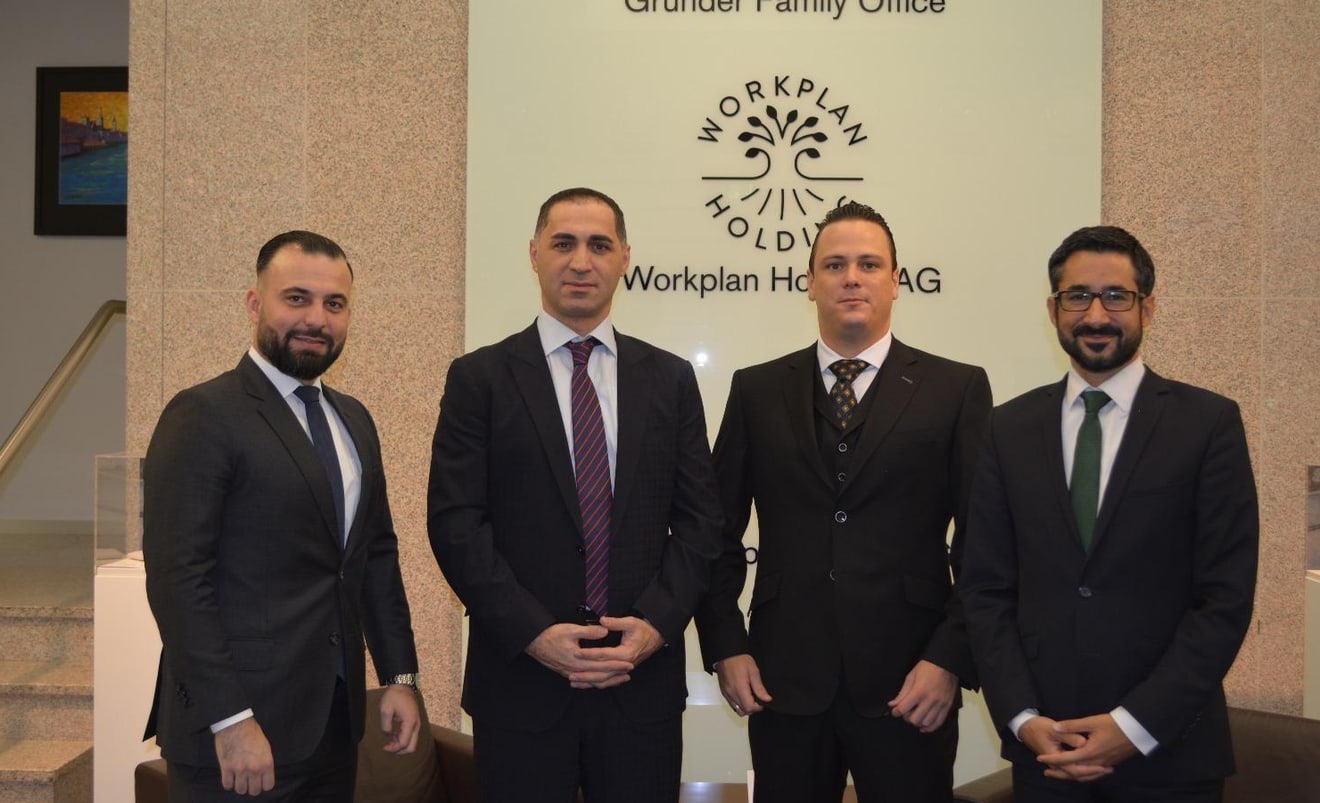 Zürih'te Grunder Family Office ve Workplan Holding AG ofisinde kurumsal görüşme