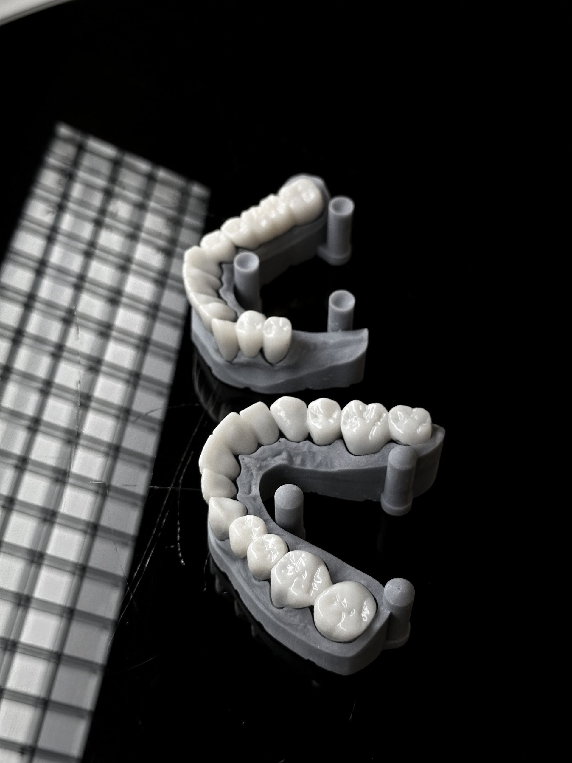 Koyu zeminde üretilmiş dental protez gövdeleri